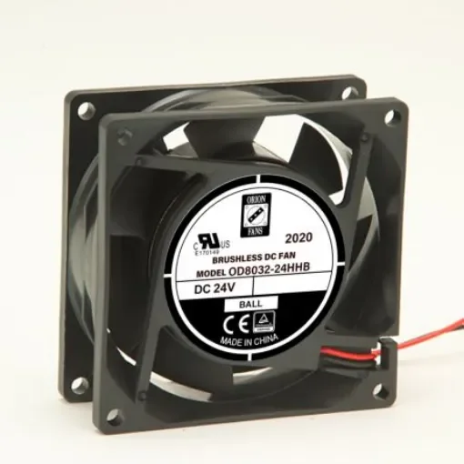RS PRO Axial Fan, 24 V dc, DC Operation, 94.3m³/h, 4.32W, 150mA Max, 80 x 80 x 32mm - 1444129 product image