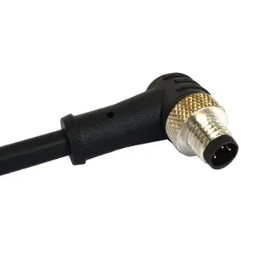 Bulgin Right Angle Male 4 way M8 to Unterminated Sensor Actuator Cable, 1m - PXPPVC08RAM04ACL010PVC product image
