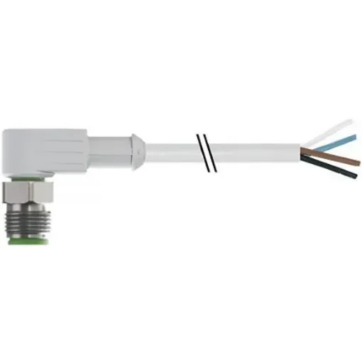 RS PRO Right Angle Male 3 way M12 to Unterminated Sensor Actuator Cable, 2m - 1547748 product image