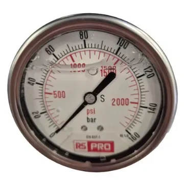 RS PRO BSP 1/4 Analogue Pressure Gauge 160bar Bottom Entry 63mm Outside Diameter - 179980 product image