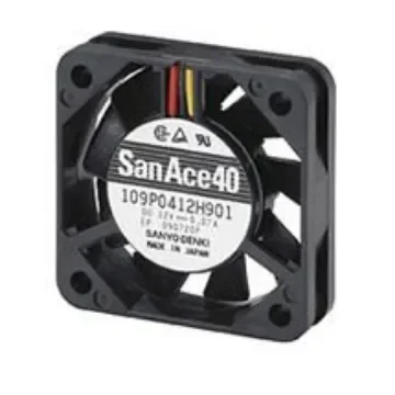 Sanyo Denki San Ace 40 Series Axial Fan, 12 V dc, DC Operation, 9m³/h, 840mW, 70mA Max, 40 x 40 x 10mm - 109P0412H901 product image