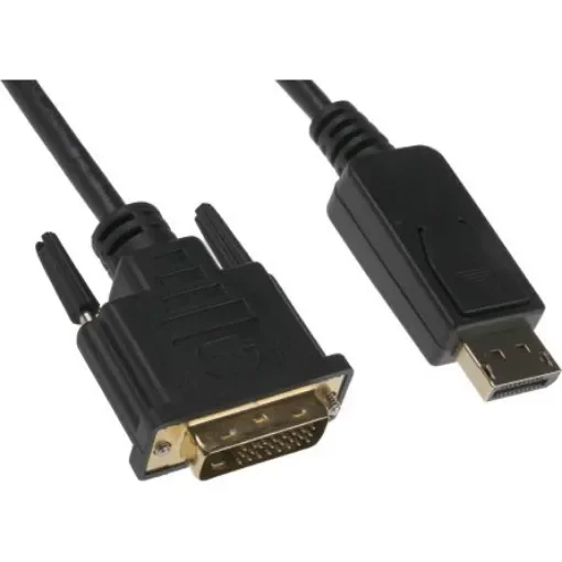 RS PRO Male DisplayPort to Male DVI-D Dual Link, PVC  Cable, 1080p, 5m - 1828788 product image