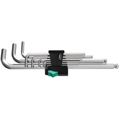 Wera 9 piece L Shape Metric Hex Key Set, 1 x 1.5 x 90mm - 05022087001 product image