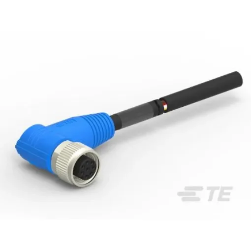 TE Connectivity Right Angle Female 8 way M12 to Unterminated Sensor Actuator Cable, 1m - T4161410008-002 product image