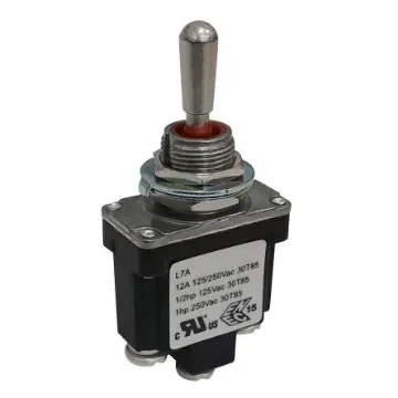 RS PRO Toggle Switch, Panel Mount, (On)-Off-(On), SPDT, Step Model Terminal, 125, 250V ac - 186240 product image