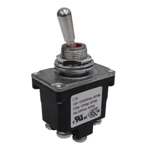 RS PRO Toggle Switch, Panel Mount, On-None-On, DPDT, Step Model Terminal, 125, 250V ac - 186244 product image