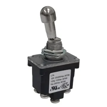 RS PRO Toggle Switch, Panel Mount, On-None-On, DPDT, Step Model Terminal, 125, 250V ac - 186245 product image