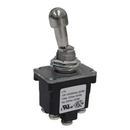 RS PRO Toggle Switch, Panel Mount, On-None-On, DPDT, Step Model Terminal, 125, 250V ac - 186245 product image