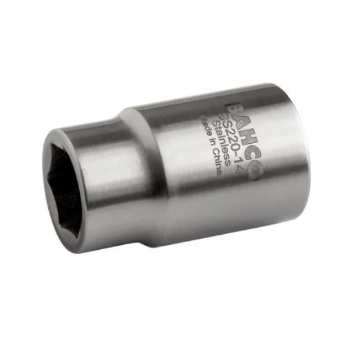 Bahco 1/4 in Drive 7mm Standard Socket, 6 point, 25 mm Overall Length - SS210-7 product image