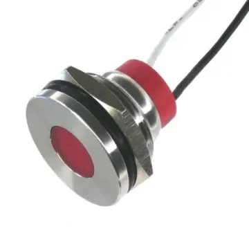 CML Innovative Technologies PL19SL Series Red Panel LED, 24V, 19mm Mounting Hole Size, Lead Wires Termination, IP67 - PL19SL013 product image
