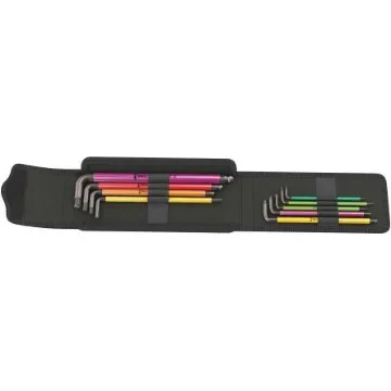 Wera 9 piece L Shape Metric Hex Key Set, 1 x 2.0x101 mm, 1 x 2.5x112 mm, 1 x 3.0x123 mm, 1 x 4.0x137 mm, 1 x 5.0x154 - 05004173001 product image