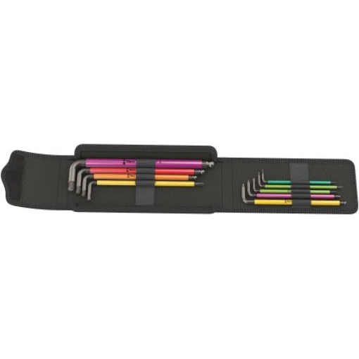 Wera 9 piece L Shape Metric Hex Key Set, 1 x 2.0x101 mm, 1 x 2.5x112 mm, 1 x 3.0x123 mm, 1 x 4.0x137 mm, 1 x 5.0x154 - 05004173001 product image