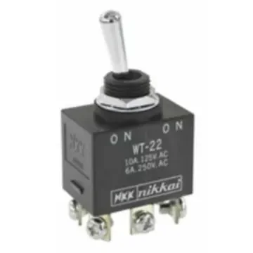 NKK Switches Toggle Switch, Panel Mount, On-On, DPDT, Screw Terminal - WT22T product image