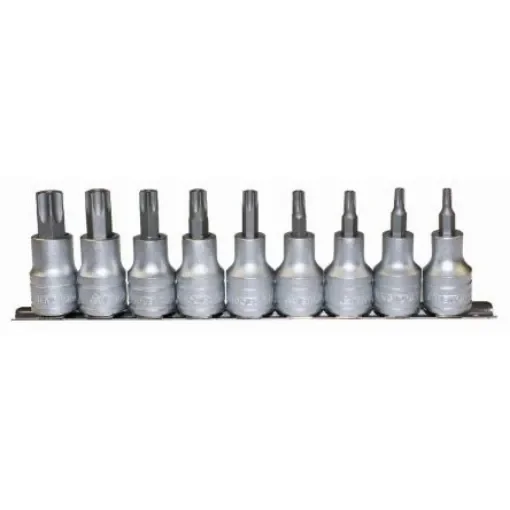 Teng Tools 9-Piece 1/2 in Bit Socket Set , Tamperproof Torx Bit - M1213TPX product image