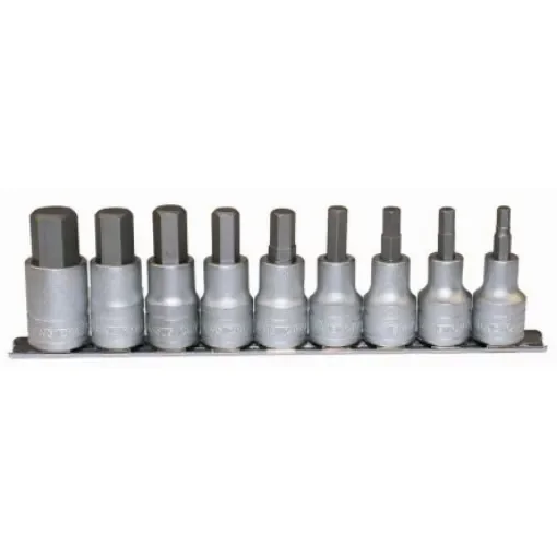 Teng Tools 9-Piece Metric 1/2 in Bit Socket Set , Hex Bit - M1212 product image