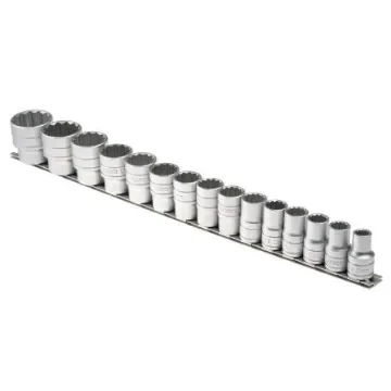 Teng Tools 15-Piece Metric 1/2 in Standard Socket Set , 12 point - M1215MM product image