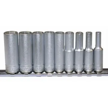 Teng Tools 9-Piece Metric 1/4 in Deep Socket Set , 6 point - M1407 product image
