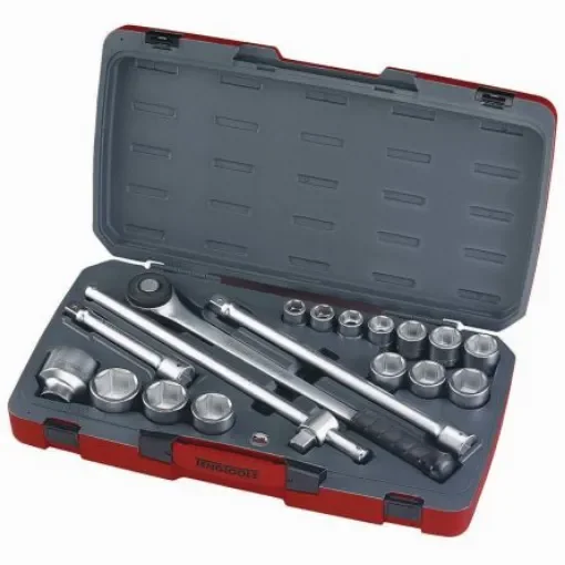 Teng Tools 18-Piece Metric 3/4 in Standard Socket Set with Ratchet - T3418-6 product image