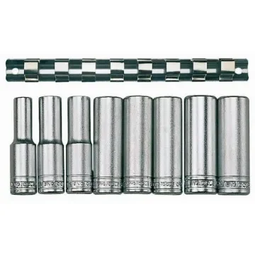 Teng Tools 8-Piece Metric 1/2 in Deep Socket Set , 12 point - M1207 product image
