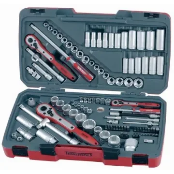 Teng Tools 111-Piece Imperial, Metric 1/2 in; 1/4 in; 3/8 in Deep Socket/Standard Socket/Bit Set with Ratchet, 6 point; - TM111 product image