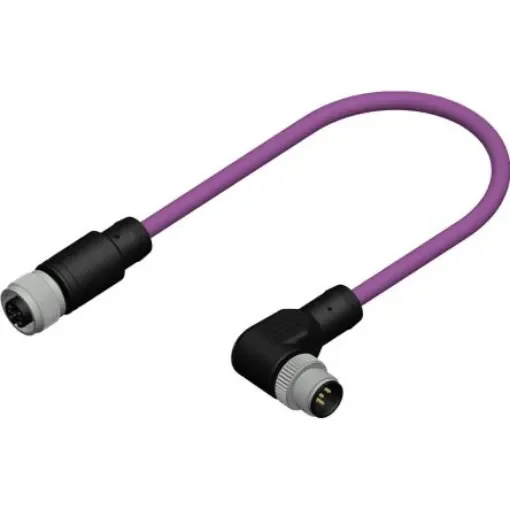 RS PRO Straight Female 5 way M12 to Straight Male 5 way M12 Sensor Actuator Cable, 2m - 2067649 product image