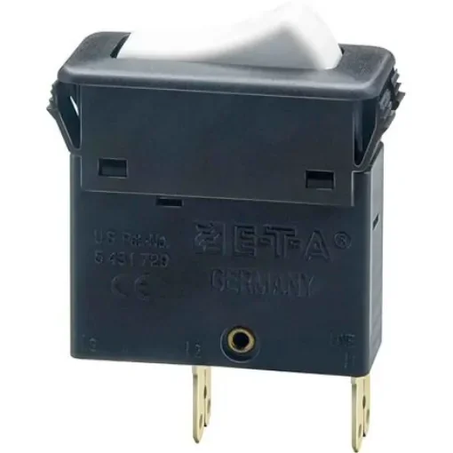ETA Thermal Circuit Breaker - 3130  Single Pole 240V Voltage Rating Snap In, 15A Current Rating - 3130-F110-P7T1-W02Q-15A product image
