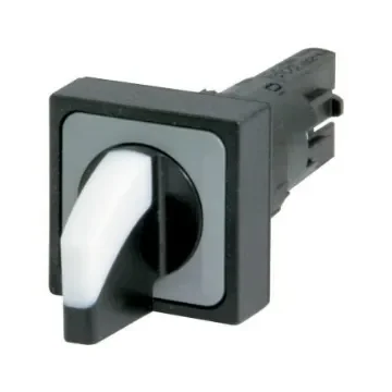 Eaton RMQ16 Series 3 Position Selector Switch Head, 16mm Cutout, Black, White Handle - 072374 Q25WK3R1 product image