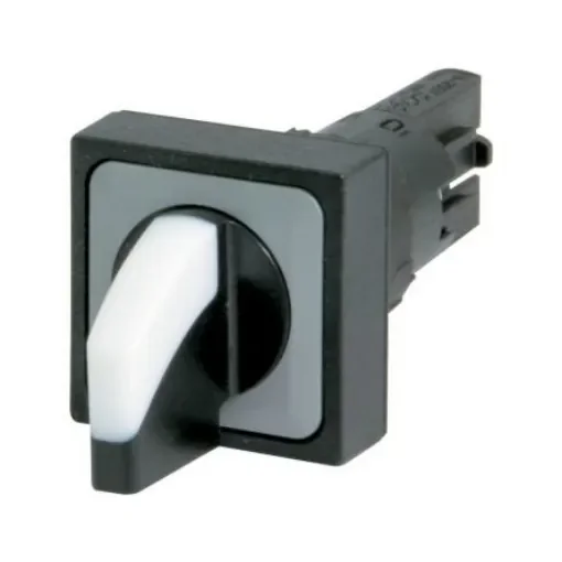 Eaton RMQ16 Series 3 Position Selector Switch Head, 16mm Cutout, Black, White Handle - 072374 Q25WK3R1 product image