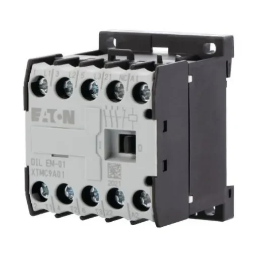 Eaton Contactor, 110 V Coil, 3-Pole, 42 A, 3 kW, 1N/C, 690 V - 020436 DILEM-01(110V50/60HZ) product image