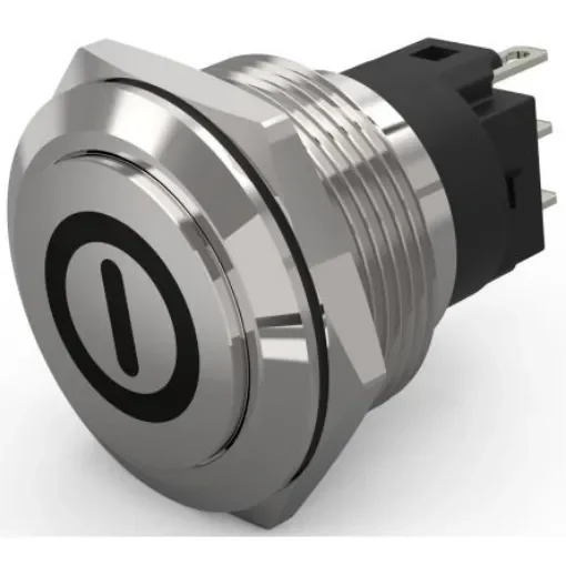 EAO 82 Series Push Button Switch, Momentary, Panel Mount, 22.3mm Cutout, SPDT, 240V, IP65, IP67 - 82-6161.1000.B001 product image