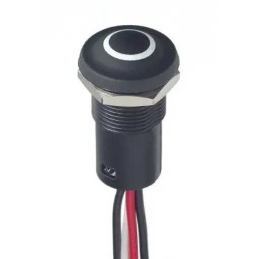 APEM IX Series Illuminated Illuminated Push Button Switch, Momentary, Panel Mount, 12mm Cutout, NC/NO, White LED, 28V - IXP5W02WRXKH product image