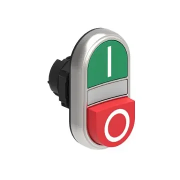 Lovato LPCBL72 Series Green, Red Spring Return Push Button, 22mm Cutout - LPCBL7223 product image