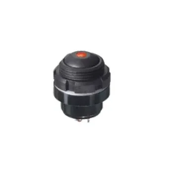 APEM IZ Series Illuminated Push Button Switch, Momentary, Panel Mount, 15mm Cutout, 1 NO, Red LED, 48V dc, IP67 - IZPP3S422L0S product image