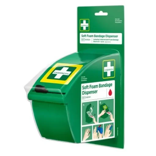 Cederroth Polyurethane Foam Blue, Green Self Adhesive Bandage Dispenser, 1Box Per Package 4.5m - 51011024 product image