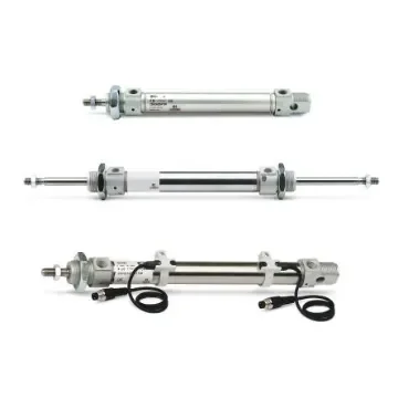 Camozzi Pneumatic Piston Rod Cylinder - 24N2A16A025, 16mm Bore, 25mm Stroke, 24 Series, Double Acting product image