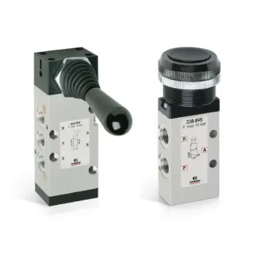 Camozzi Knob 5/2 Way Pneumatic Manual Control Valve 3 Series, G 1/8, 1/8mm, 358-915 product image