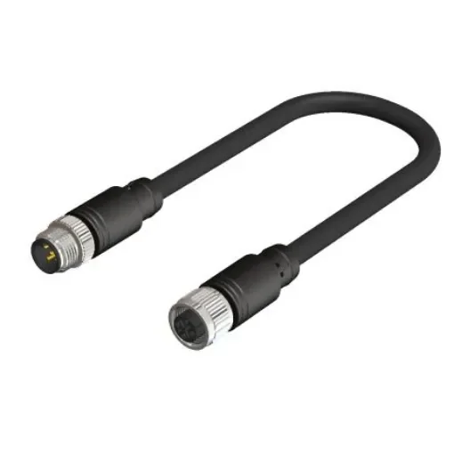 RS PRO Straight Female 4 way M12 to Straight Male 4 way M12 Actuator/Sensor Cable, 15m - 2834965 product image