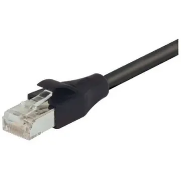 L-ComTRD, 5ft Cat6, Black RJ45 to Male RJ45 Male, Aluminium/Polyester Foil Shielded, Terminated PVC Sheath - TRD695SCR-BLK-5 product image