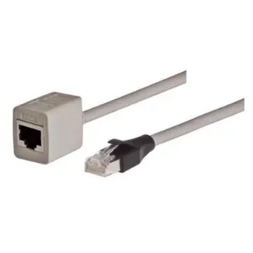 L-ComTRD, 3ft Cat5e, Grey RJ45 to Male RJ45 Female, Aluminium/Polyester Foil Shielded, Terminated PVC Sheath - TRDC5EXTS-3 product image