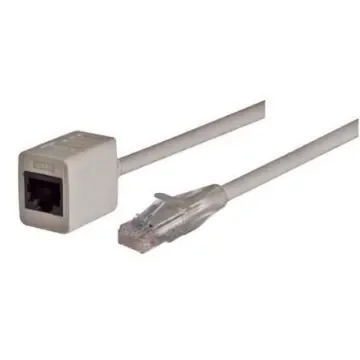 L-ComTRD, 3m Cat6, Grey RJ45 to Male RJ45 Female, Unshielded Unshielded, Terminated PVC Sheath - TRDC6EXT-3 product image