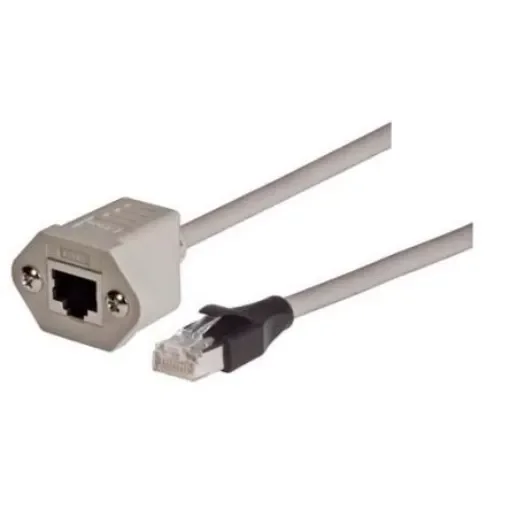 L-ComTRD, 3ft Cat6, Grey RJ45 to Female RJ45 Male, Aluminium/Polyester Foil Shielded, Terminated PVC Sheath - TRDC6EXTSF-3 product image
