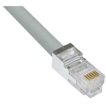 L-ComTRD, 20ft Cat5e, Grey RJ45 to Male RJ45 Male, Nickel Plated Copper Shielded, Terminated PVC Sheath - TRDU45SCR-20 product image