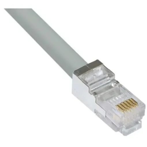 L-ComTRD, 20ft Cat5e, Grey RJ45 to Male RJ45 Male, Nickel Plated Copper Shielded, Terminated PVC Sheath - TRDU45SCR-20 product image