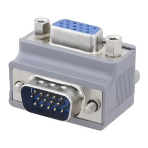 L-Com DG9 15 Way Right Angle Screw D-sub Connector Plug, with Jack Screw - DG90H15MF1 product image