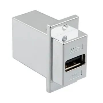 L-Com Straight, Panel Mount, Socket- Single Port Type Type A 3 USB Connector - ECF504-30-UAAS-HR product image
