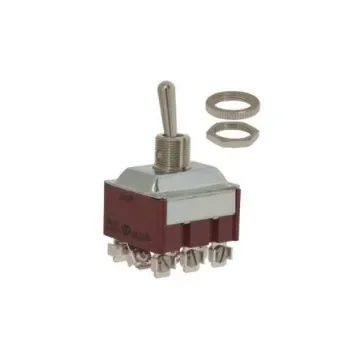 APEM Toggle Switch, On-Off-On, 3PST, Screw Terminal, 250V ac - 659H product image