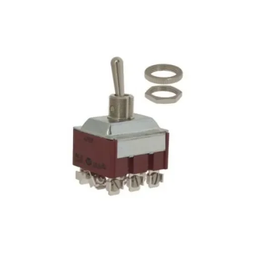APEM Toggle Switch, On-Off-On, 3PST, Screw Terminal, 250V ac - 659H product image