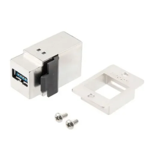 L-Com Straight, Panel Mount, Socket- Single Port Type Type A, Type B 3 USB Connector - ECFU3KEY-AA-S product image