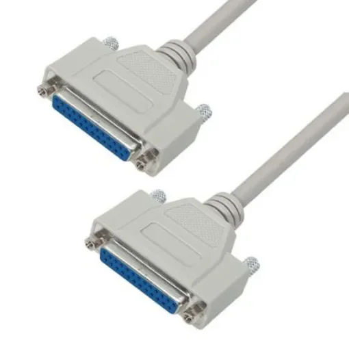 L-Com Male 25 Pin D-sub to Female 25 Pin D-sub Cable assembly, 2.5ft PVC - CSMN25MF-2.5 product image