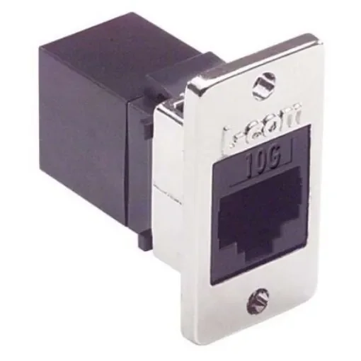 L-Com ECF Series Single-Port RJ45 Ethernet Coupler, Cat6a - ECF504-C6A product image